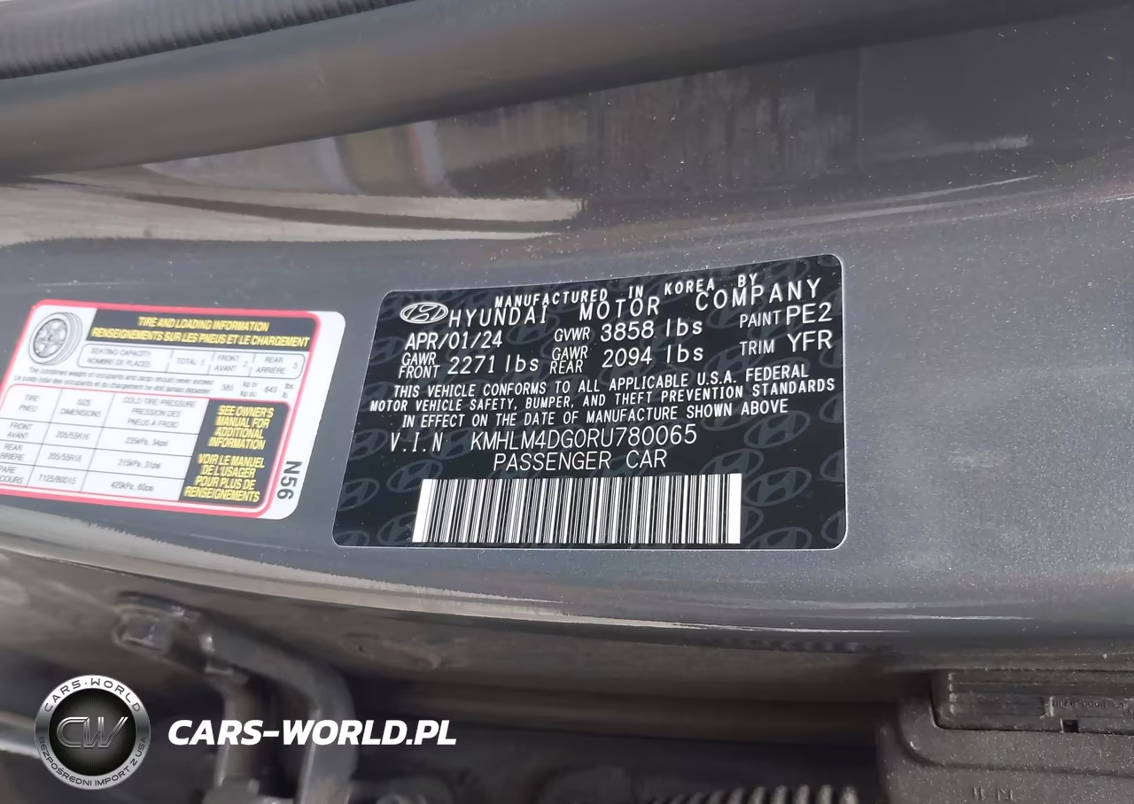 2024 Hyundai Elantra Sel VIN:KMHLM4DG0RU780065 - 9