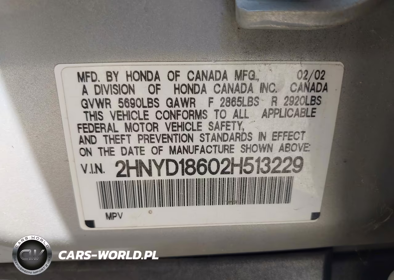 2002 Acura Mdx VIN:2HNYD18602H513229 - 9