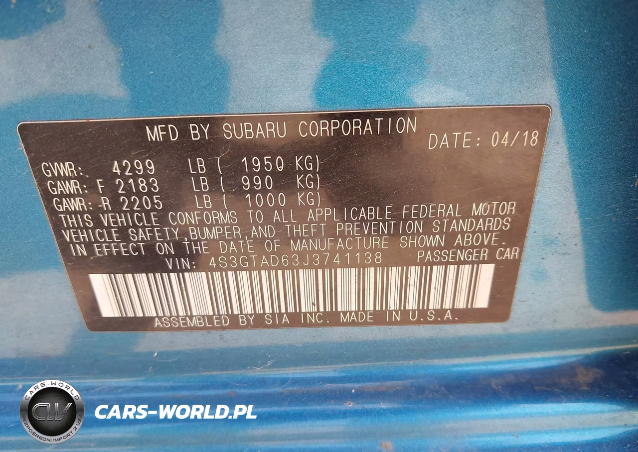 2018 Subaru Impreza 2.0I Premium VIN:4S3GTAD63J3741138 - 9