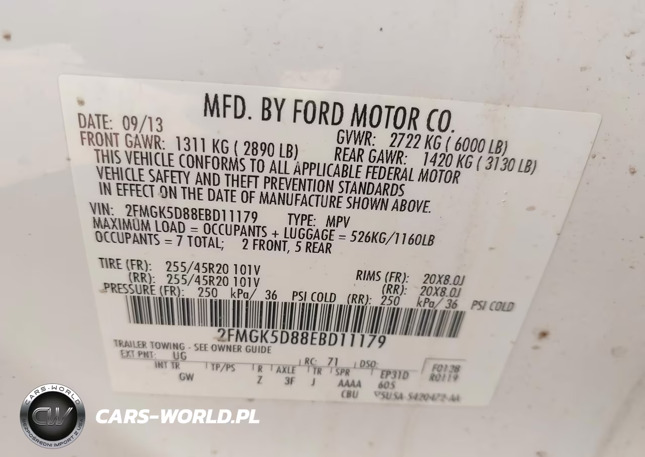 2014 Ford Flex Limited VIN:2FMGK5D88EBD11179 - 8