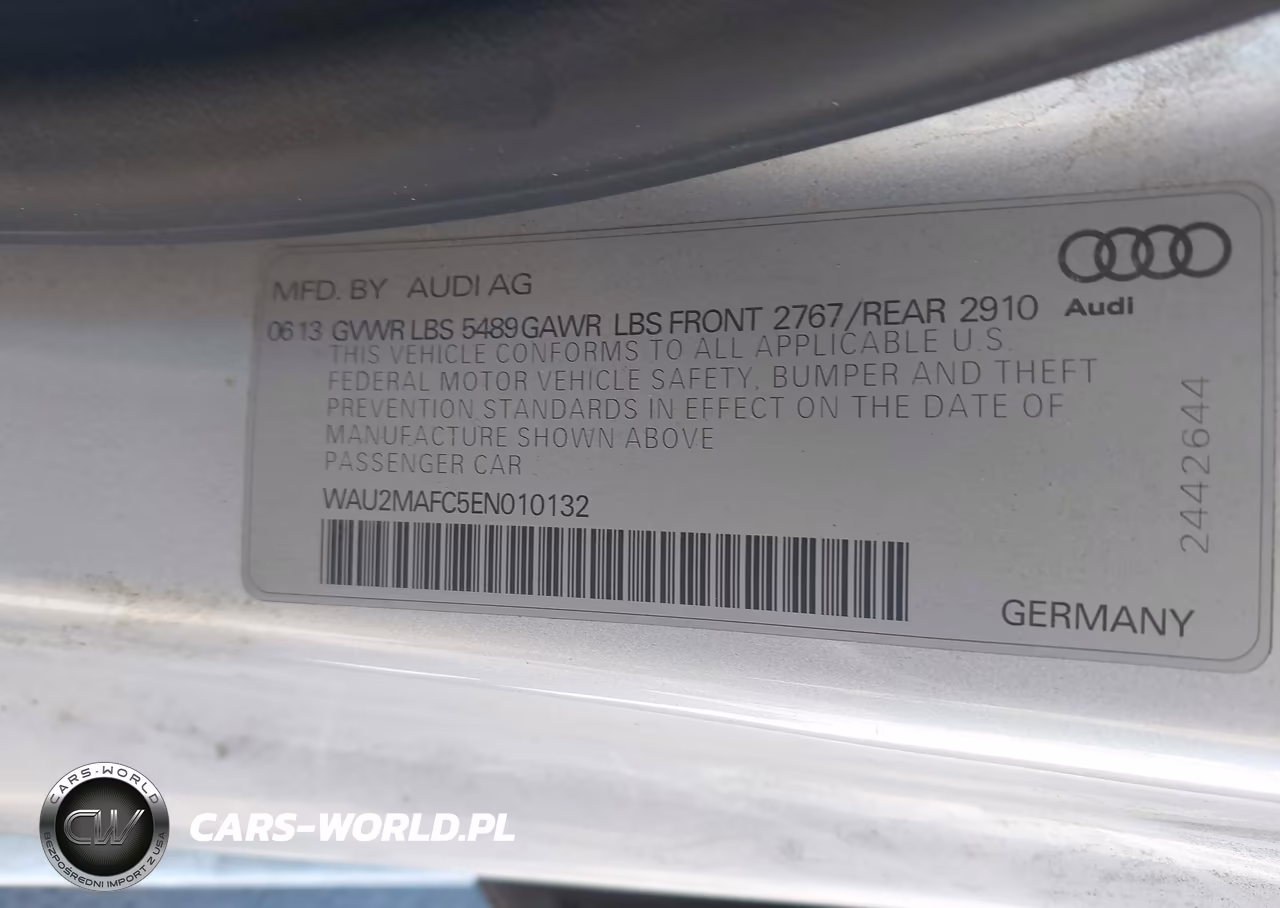 2014 Audi A7 3.0 Tdi Premium Plus VIN:WAU2MAFC5EN010132 - 9