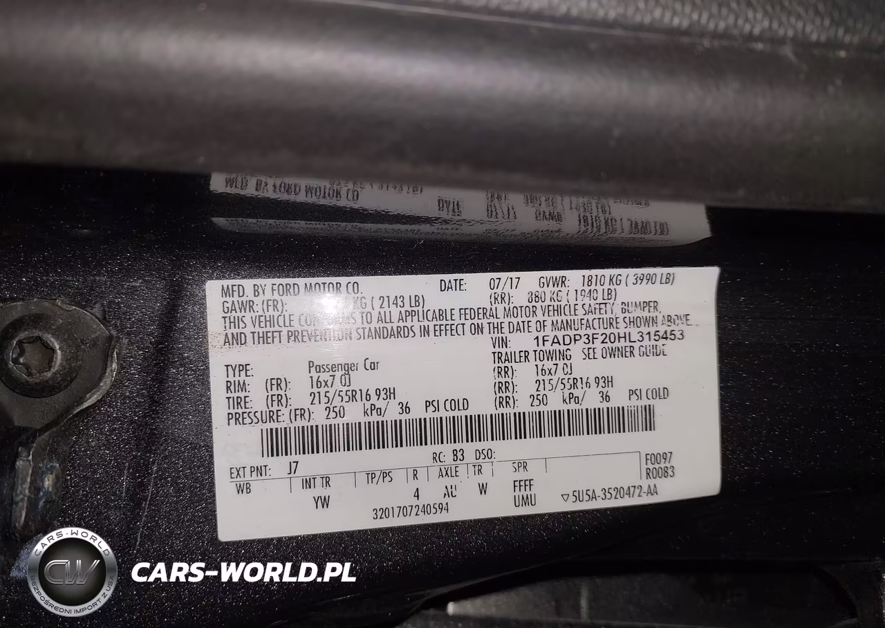 2017 Ford Focus Se VIN:1FADP3F20HL315453 - 9