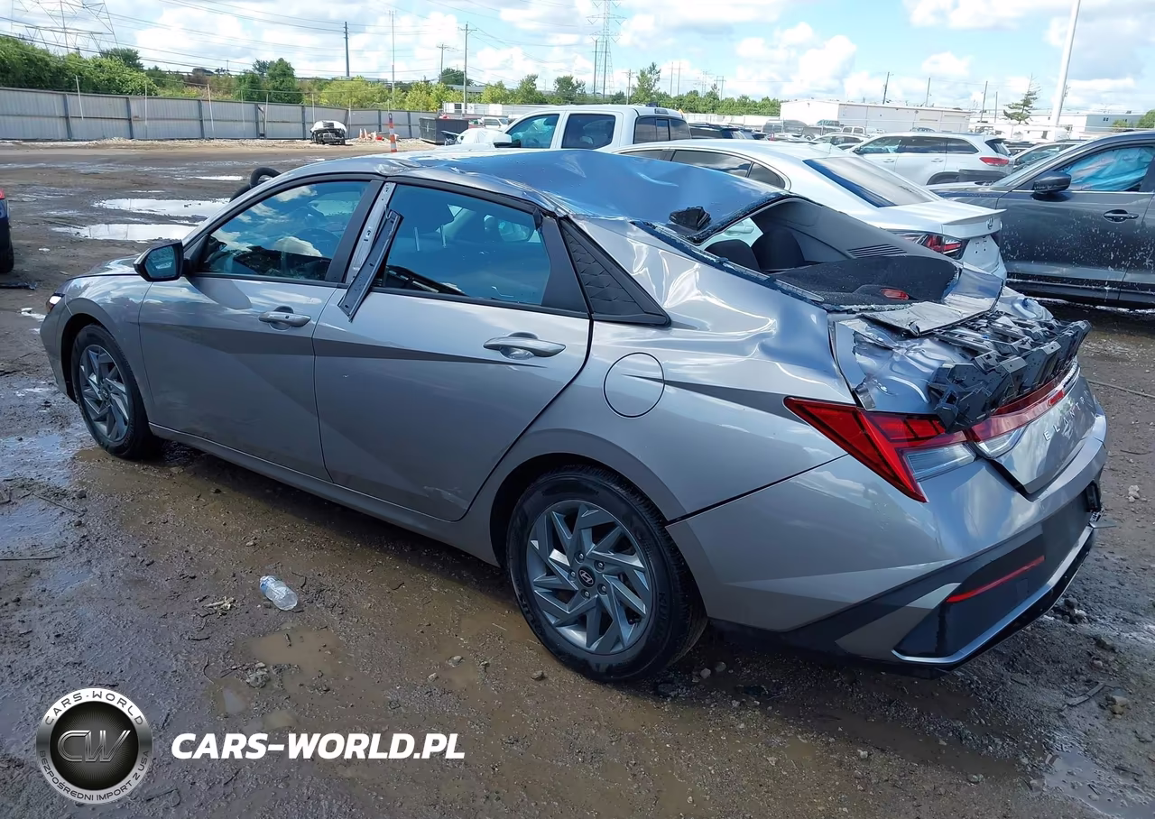 2025 Hyundai Elantra Hybrid Blue VIN:KMHLM4DJ3SU135931 - 3