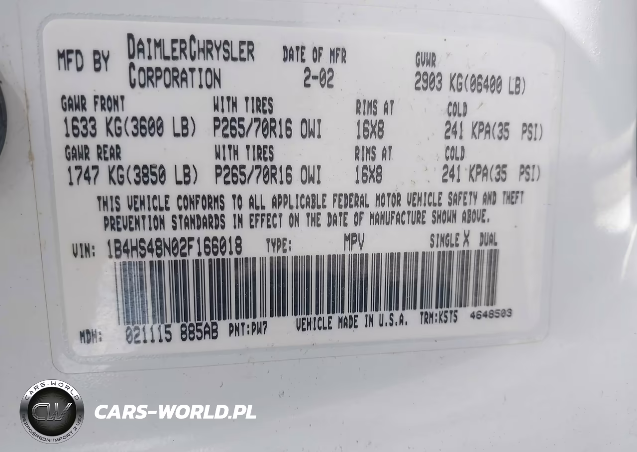 2002 Dodge Durango Slt VIN:1B4HS48N02F166018 - 9