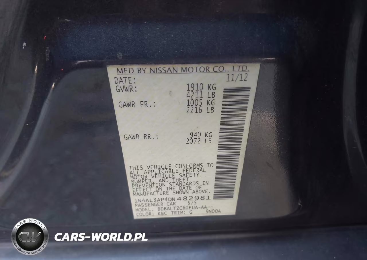 2013 Nissan Altima 2.5 Sv VIN:1N4AL3AP4DN482981 - 9
