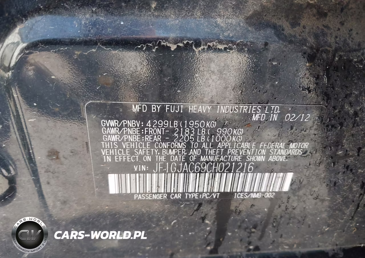 2012 Subaru Impreza 2.0I Premium VIN:JF1GJAC69CH021216 - 9