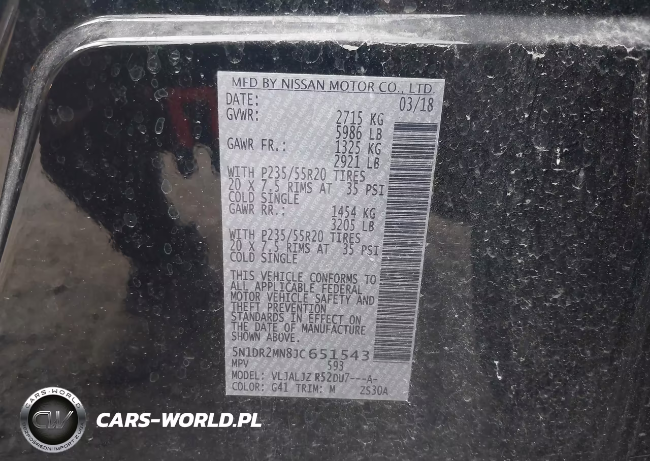 2018 Nissan Pathfinder Platinum VIN:5N1DR2MN8JC651543 - 9