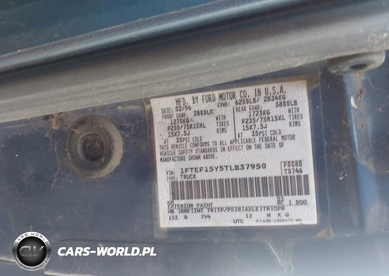 1996 Ford F150 VIN:1FTEF15Y5TLB37950 - 9