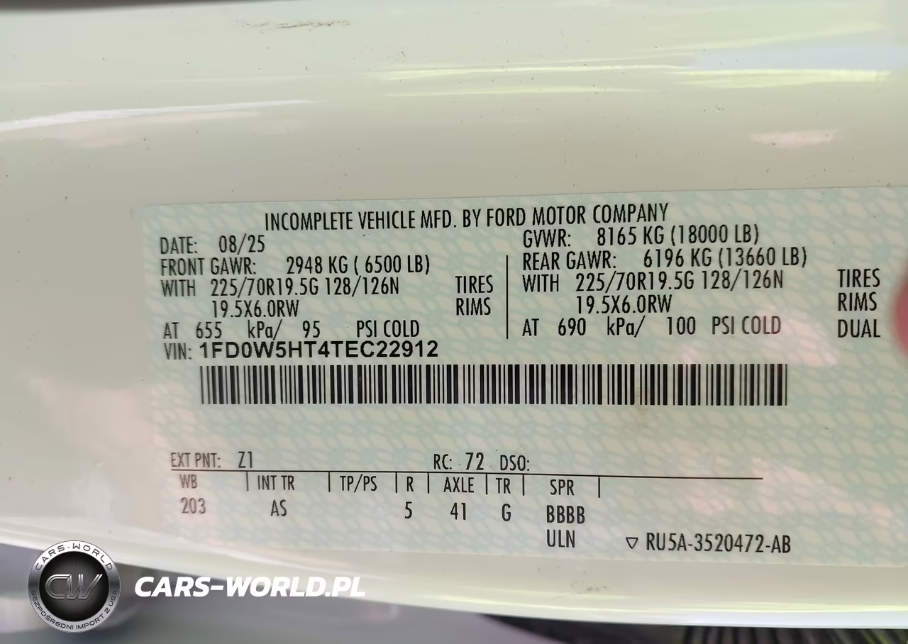 2026 Ford F-550 Chassis Xl VIN:1FD0W5HT4TEC22912 - 4