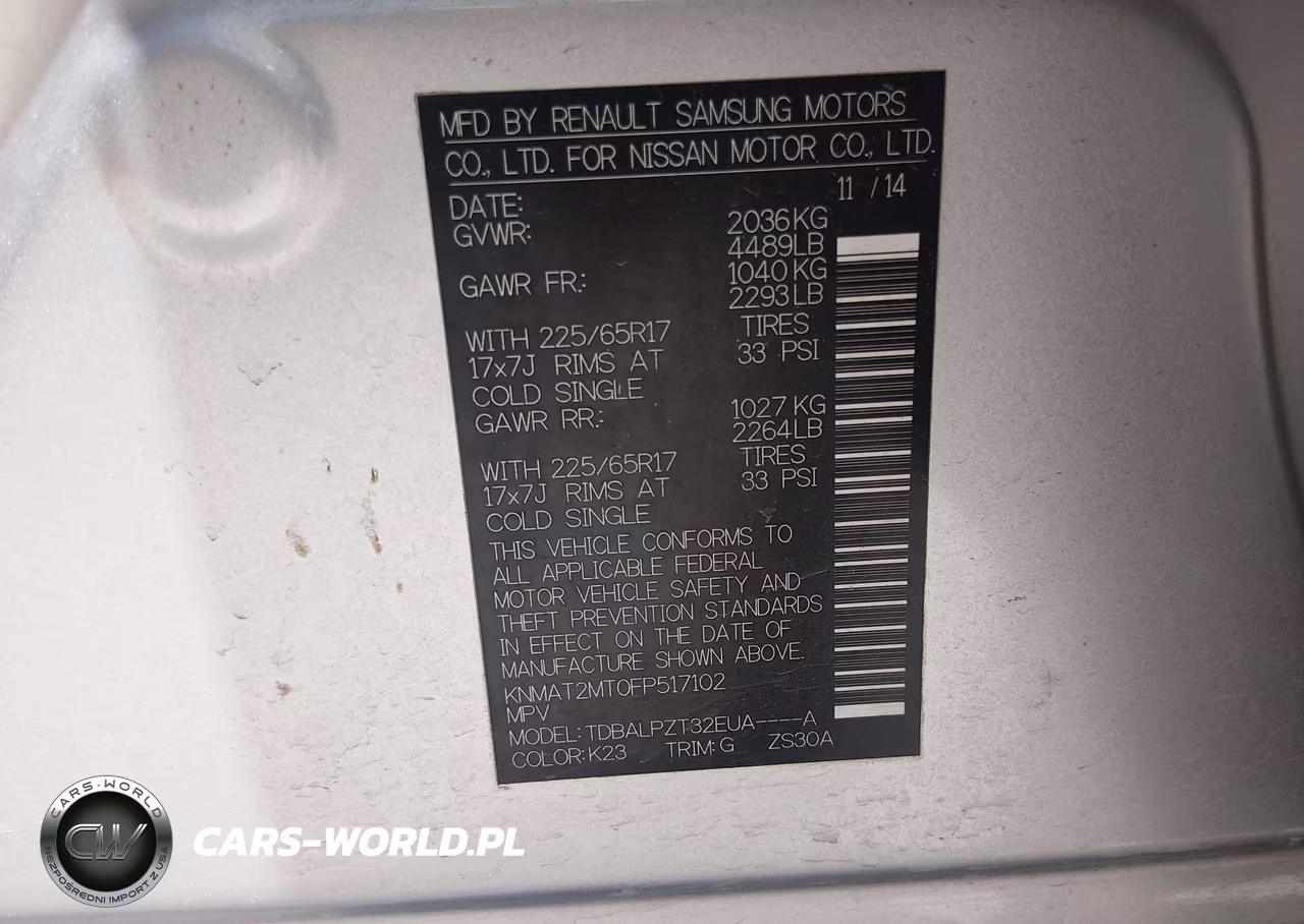 2015 Nissan Rogue S VIN:KNMAT2MT0FP517102 - 9