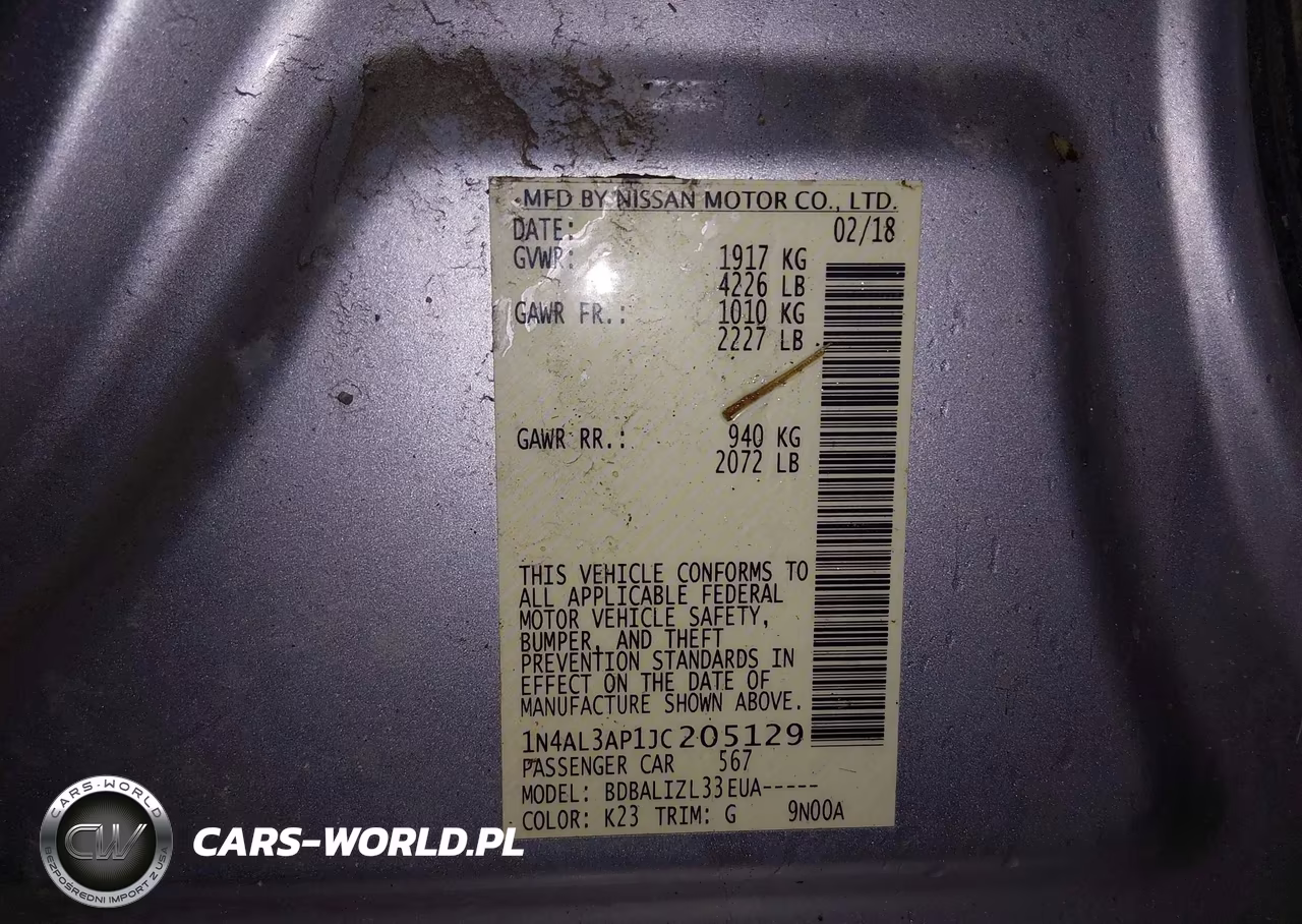 2018 Nissan Altima 2.5 Sv VIN:1N4AL3AP1JC205129 - 9
