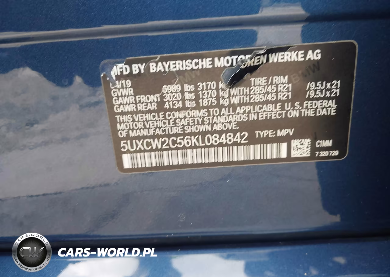 2019 BMW X7 xDrive40I VIN:5UXCW2C56KL084842 - 9