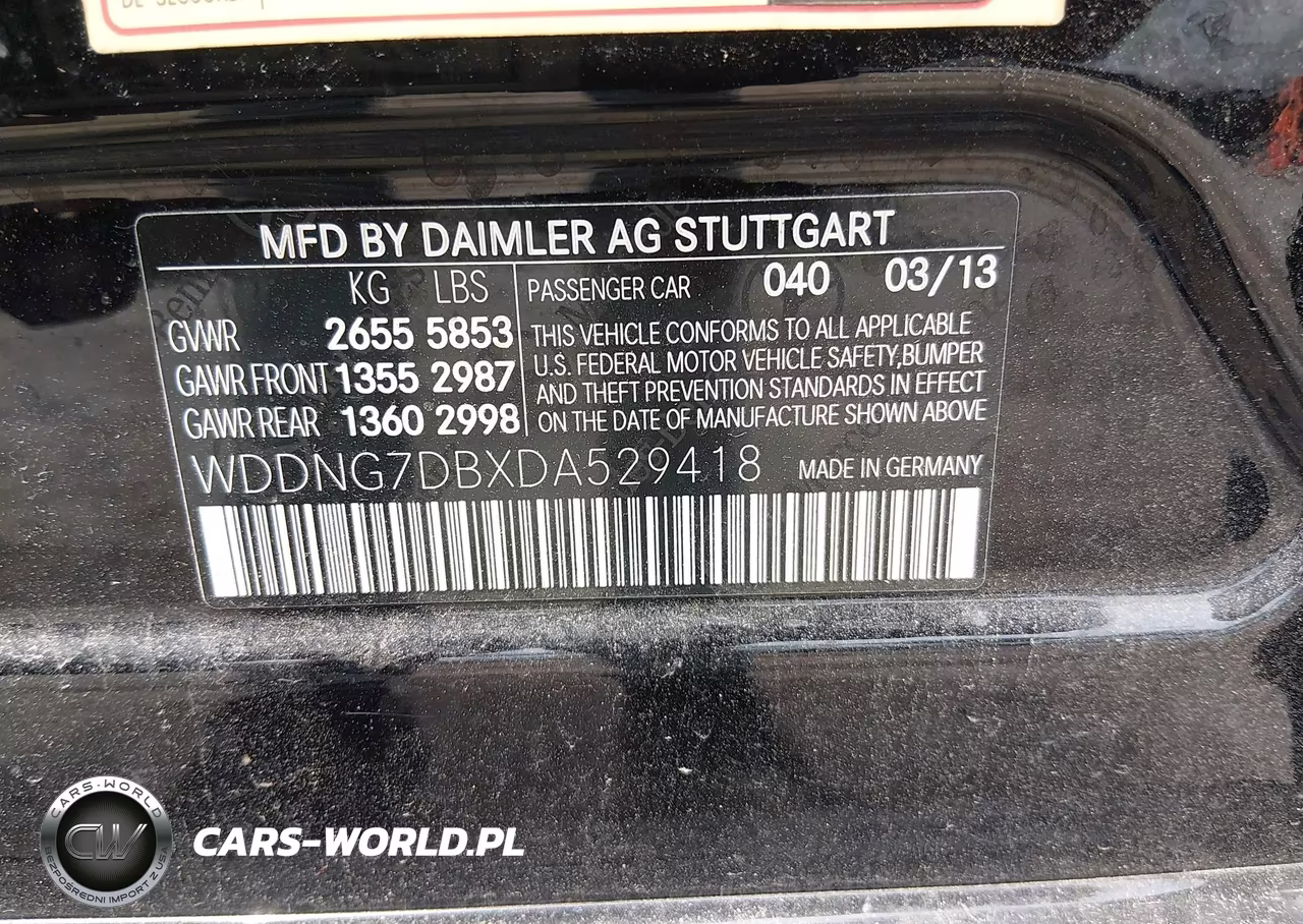 2013 Mercedes-Benz S 550 VIN:WDDNG7DBXDA529418 - 9