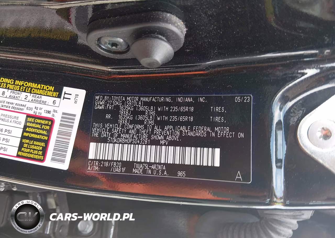 2023 Toyota Highlander Le VIN:5TDKDRBH0PS043281 - 9