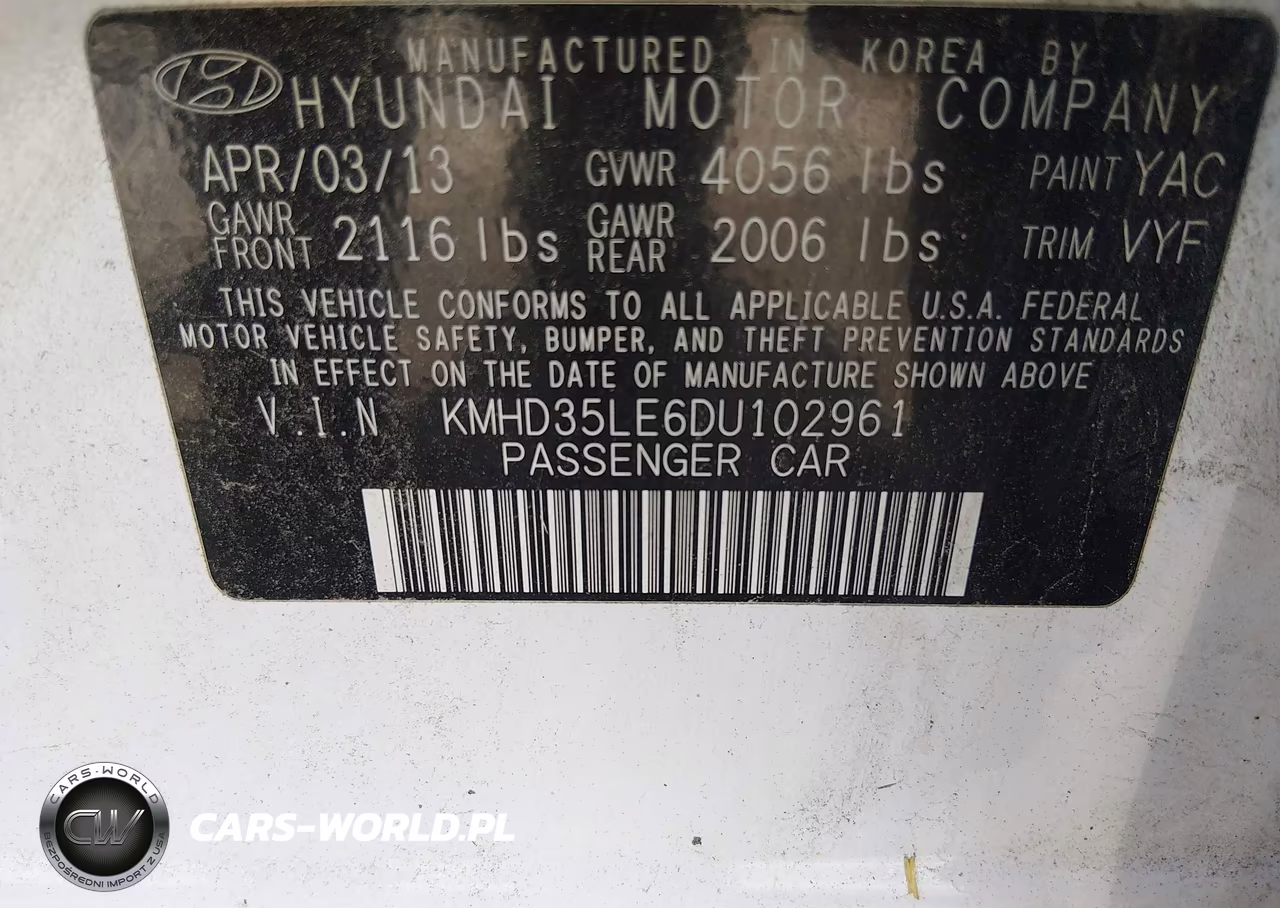 2013 Hyundai Elantra Gt VIN:KMHD35LE6DU102961 - 9