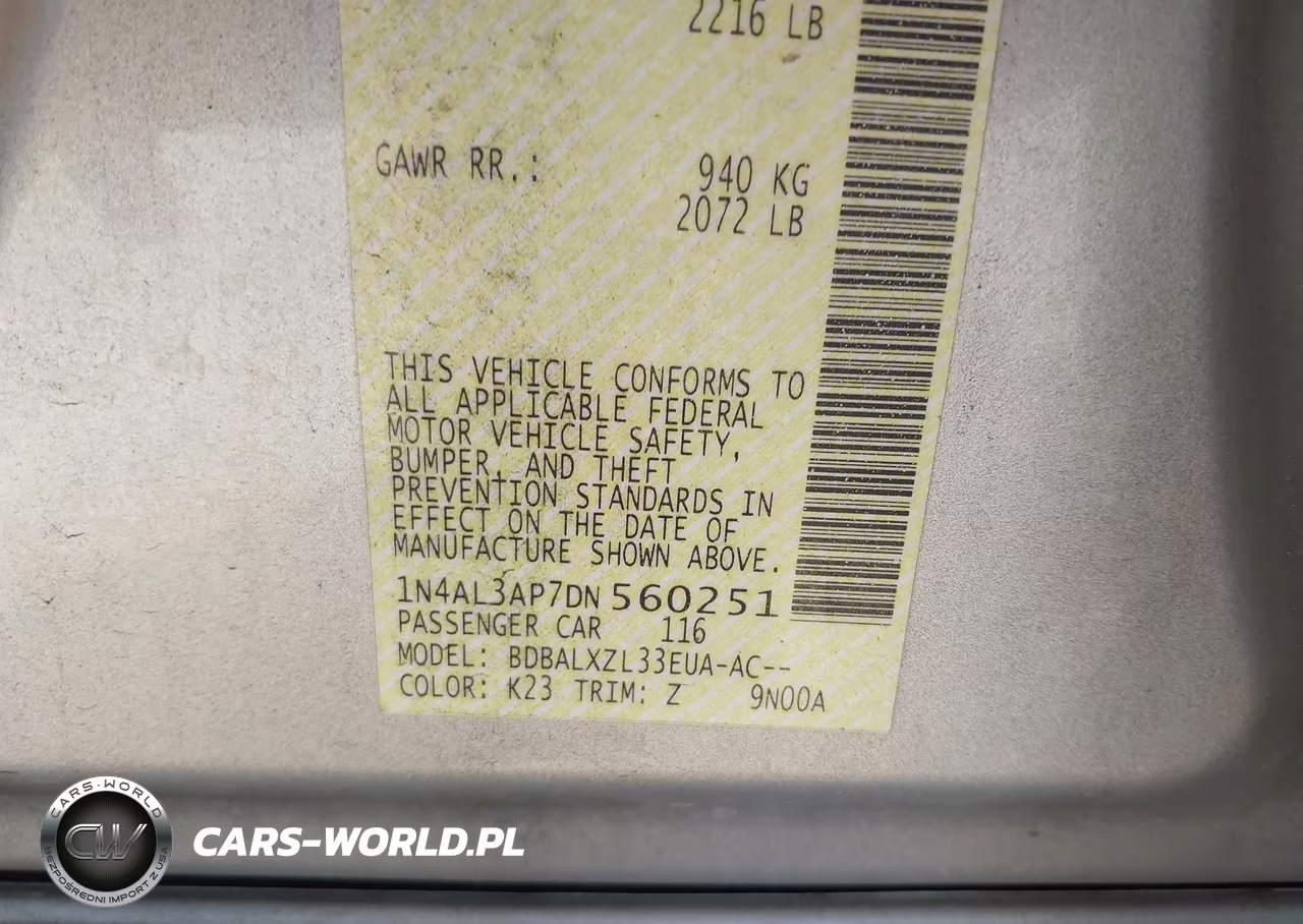 2013 Nissan Altima 2.5 Sl VIN:1N4AL3AP7DN560251 - 9
