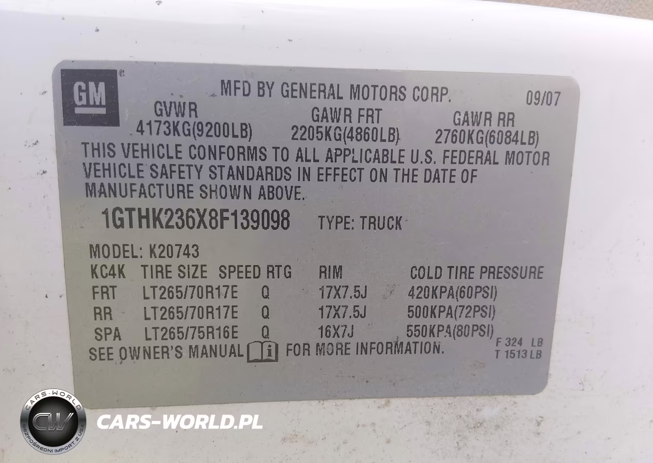 2008 GMC Sierra 2500Hd Slt VIN:1GTHK236X8F139098 - 9