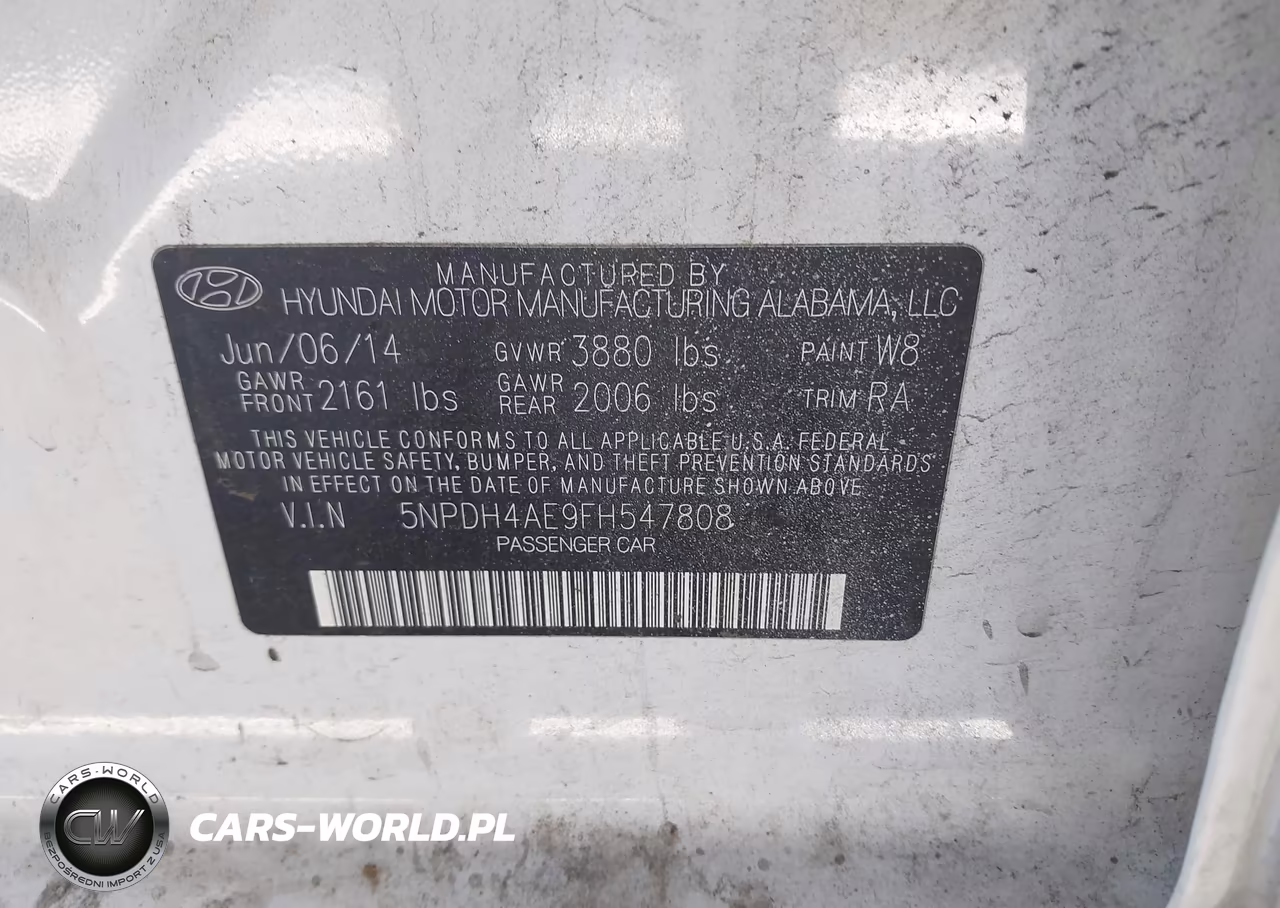 2015 Hyundai Elantra Se VIN:5NPDH4AE9FH547808 - 9