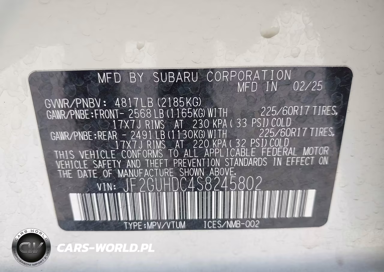 2025 Subaru Crosstrek Premium VIN:JF2GUHDC4S8245802 - 9