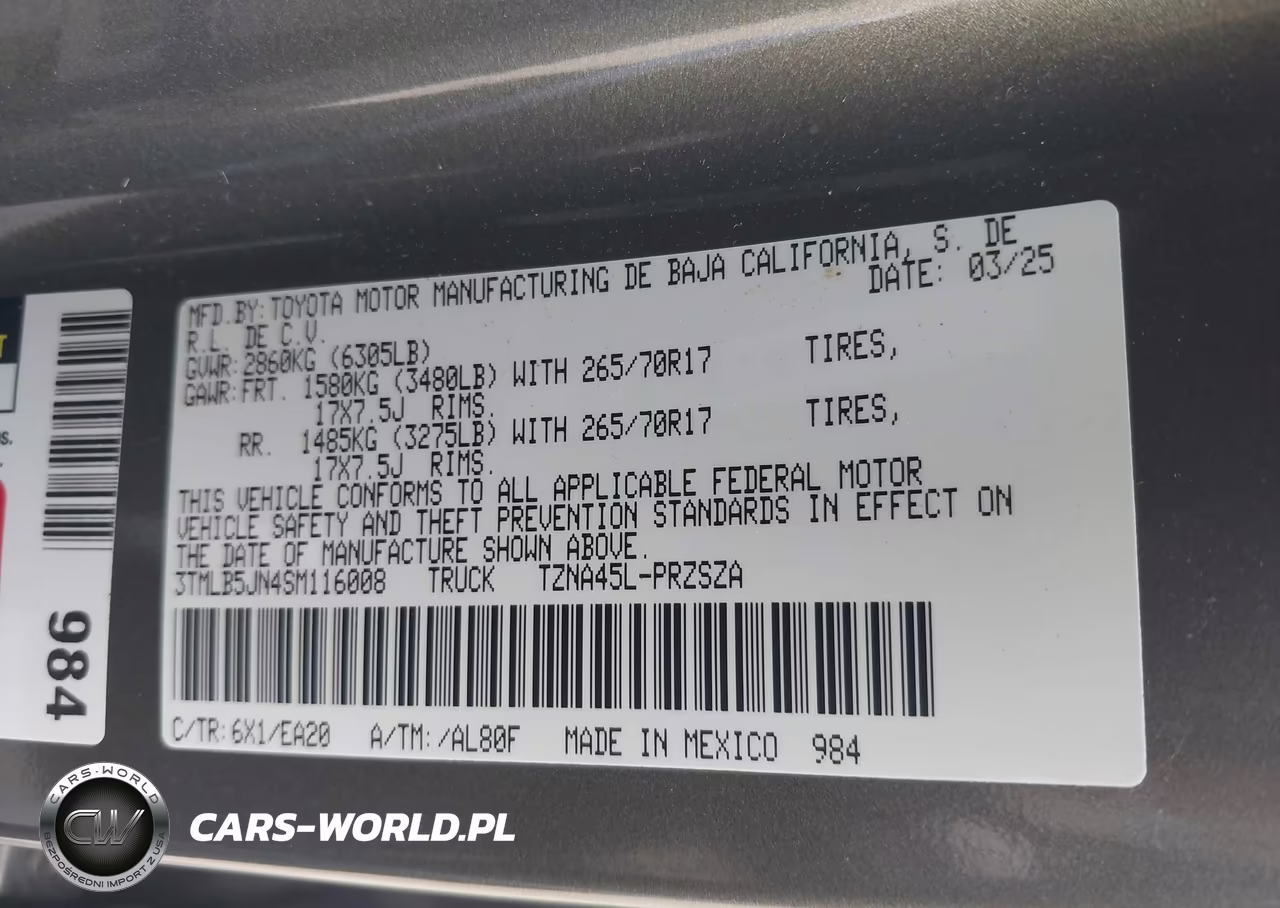 2025 Toyota Tacoma VIN:3TMLB5JN4SM116008 - 9