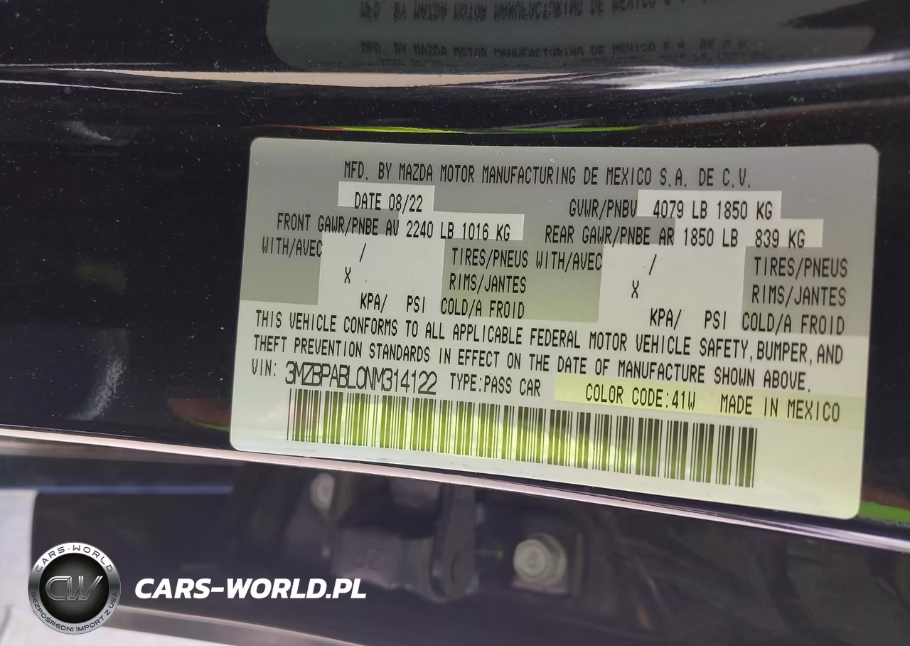 2022 Mazda Mazda3 Select VIN:3MZBPABL0NM314122 - 9