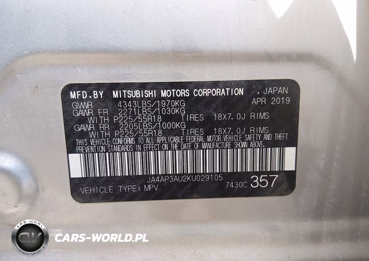 2019 Mitsubishi Outlander Sport 2.0 Es VIN:JA4AP3AU2KU029105 - 9