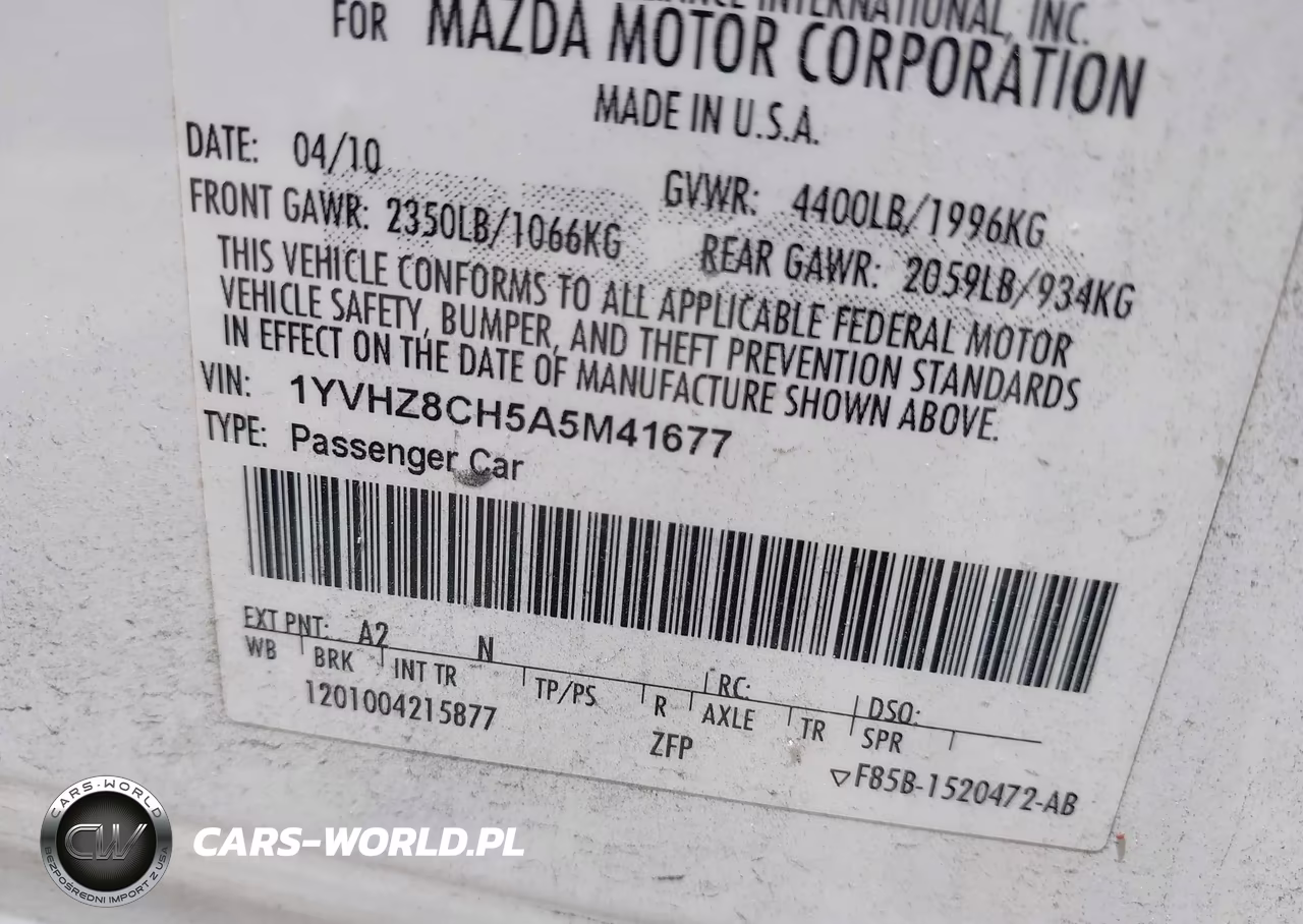 2010 Mazda Mazda6 I Touring VIN:1YVHZ8CH5A5M41677 - 9