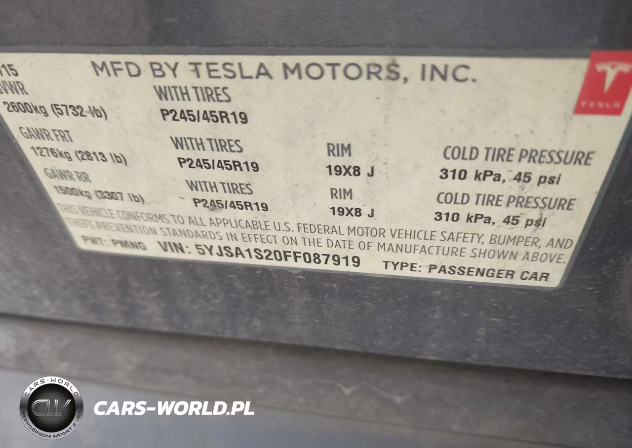2015 Tesla Model S 70D-85D-P85D VIN:5YJSA1S20FF087919 - 9