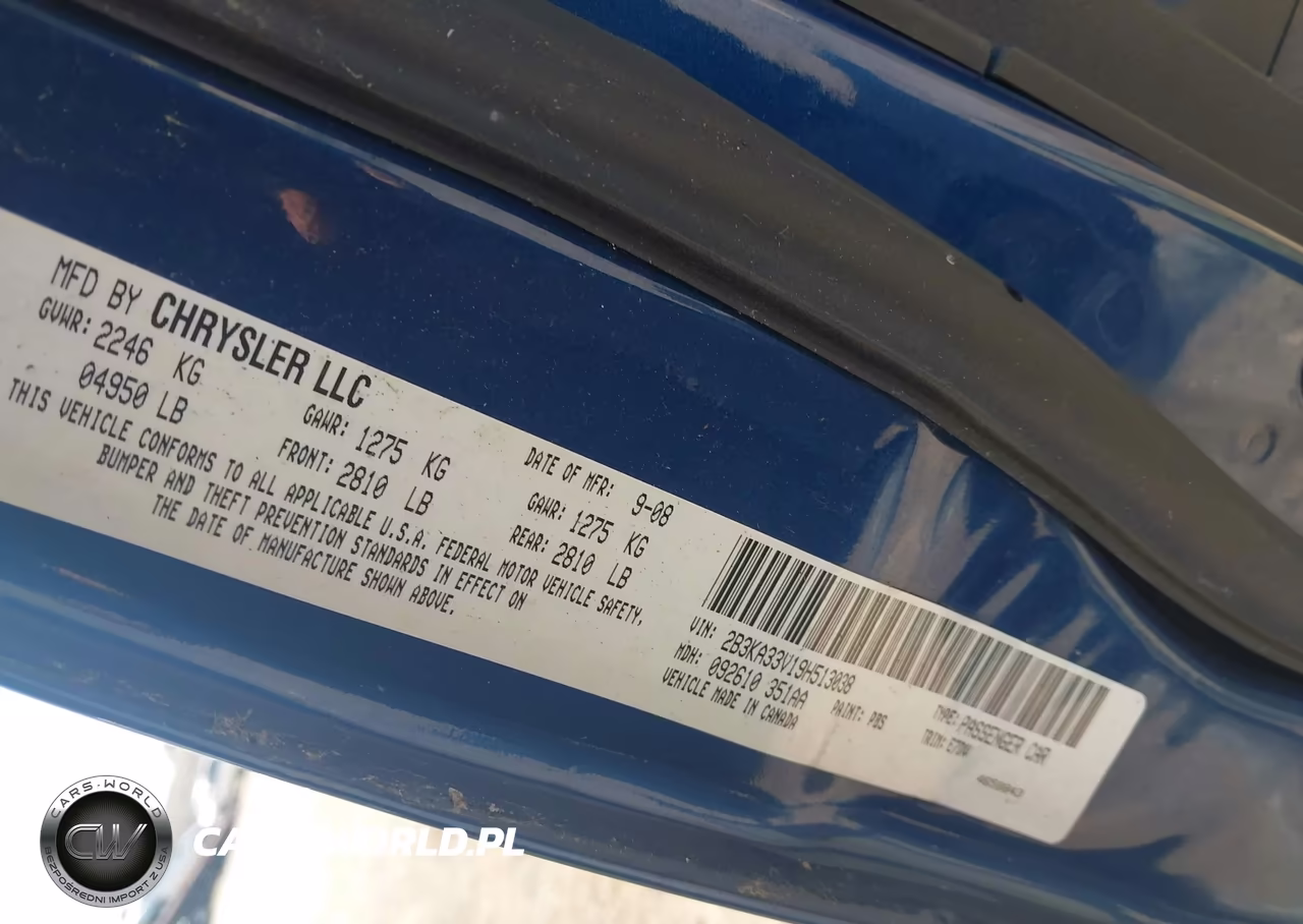 2009 Dodge Charger Sxt VIN:2B3KA33V19H513038 - 9