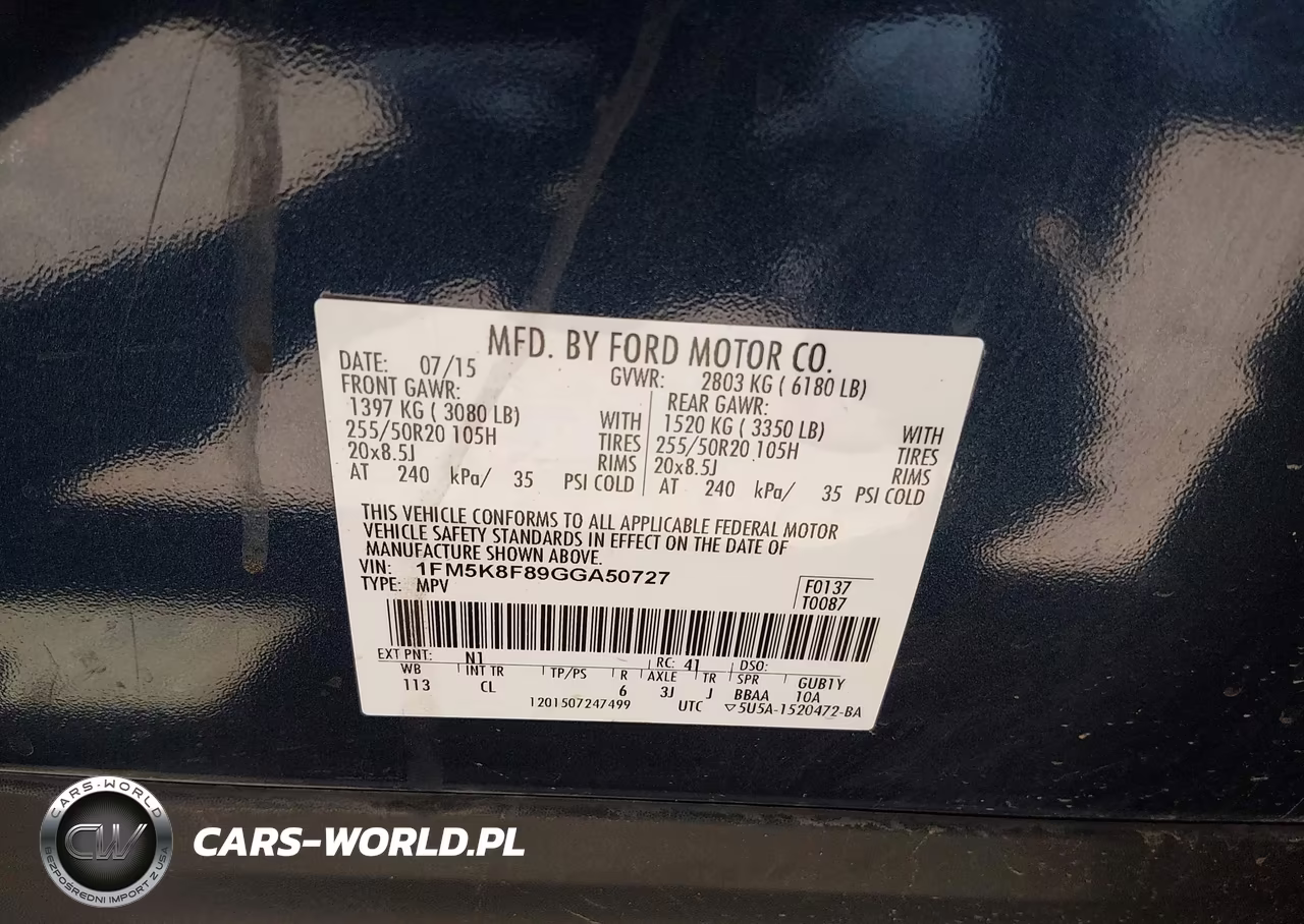 2016 Ford Explorer Limited VIN:1FM5K8F89GGA50727 - 9