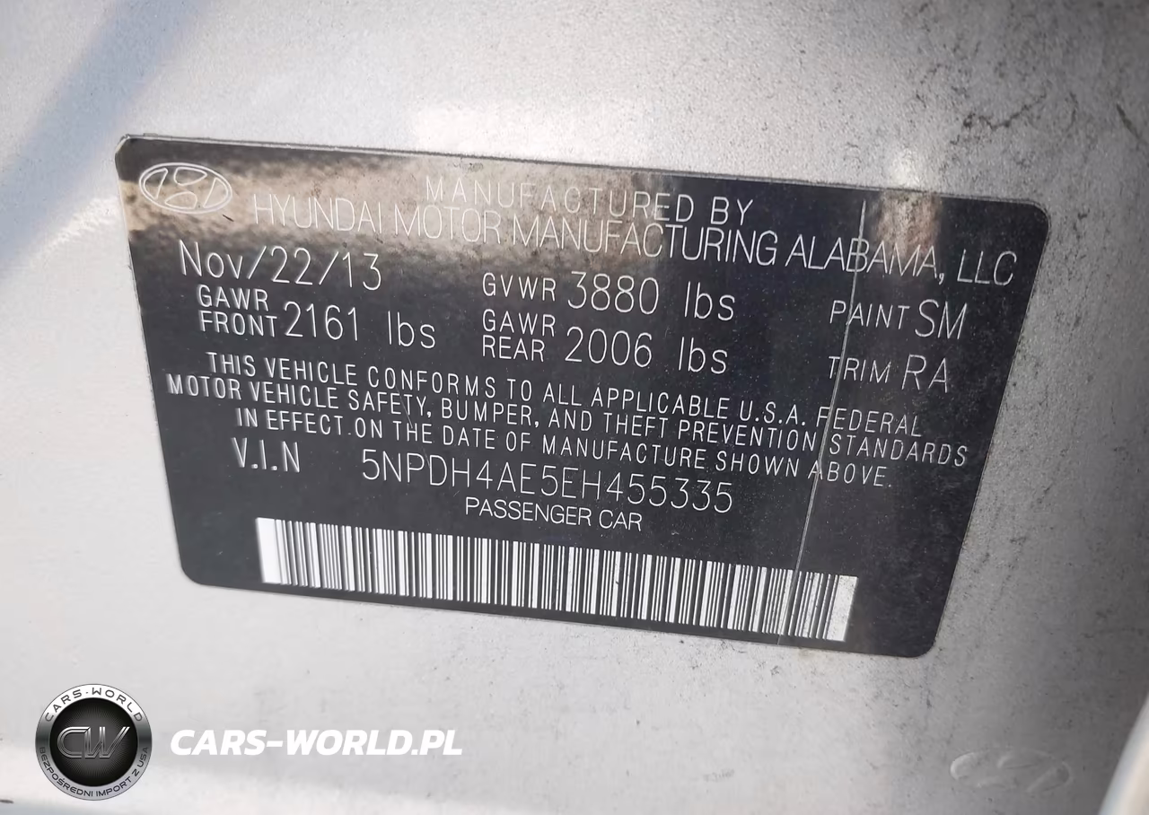 2014 Hyundai Elantra Se VIN:5NPDH4AE5EH455335 - 9
