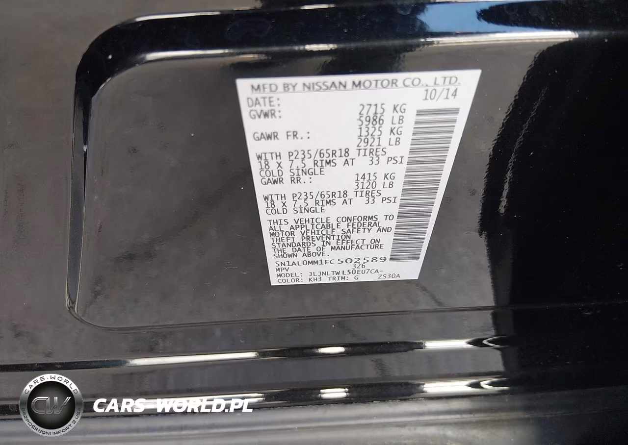 2015 Infiniti Qx60 VIN:5N1AL0MM1FC502589 - 9