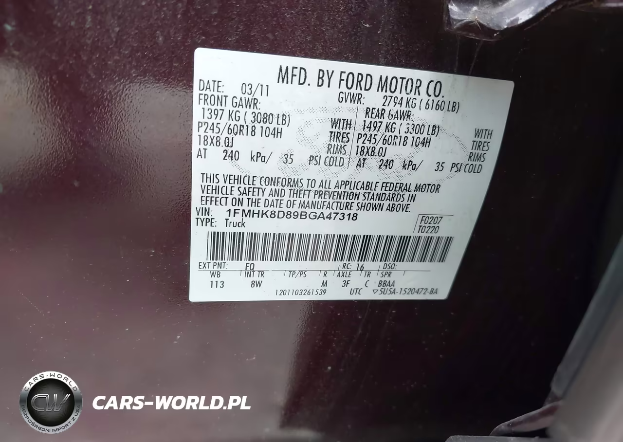 2011 Ford Explorer Xlt VIN:1FMHK8D89BGA47318 - 9