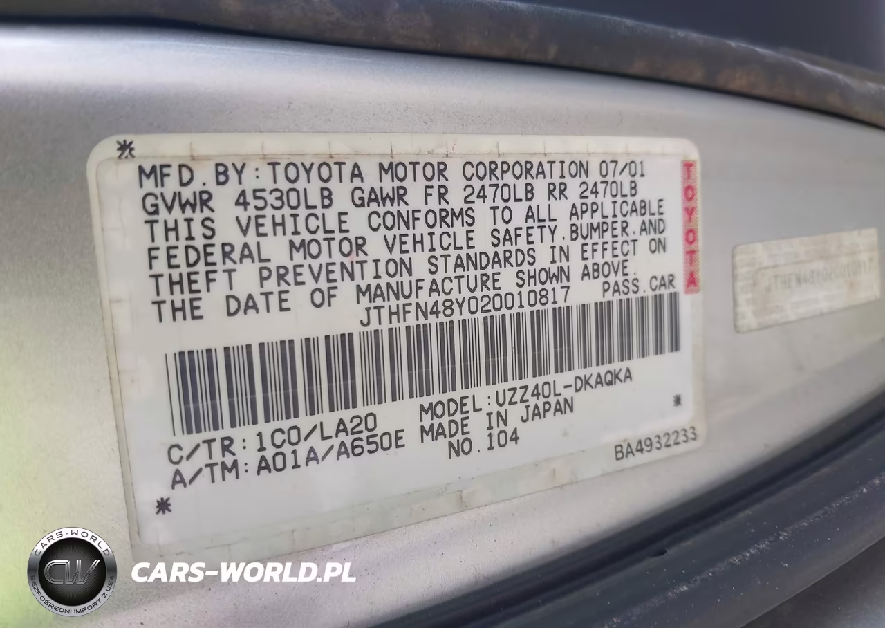 2002 Lexus Sc 430 VIN:JTHFN48Y020010817 - 9