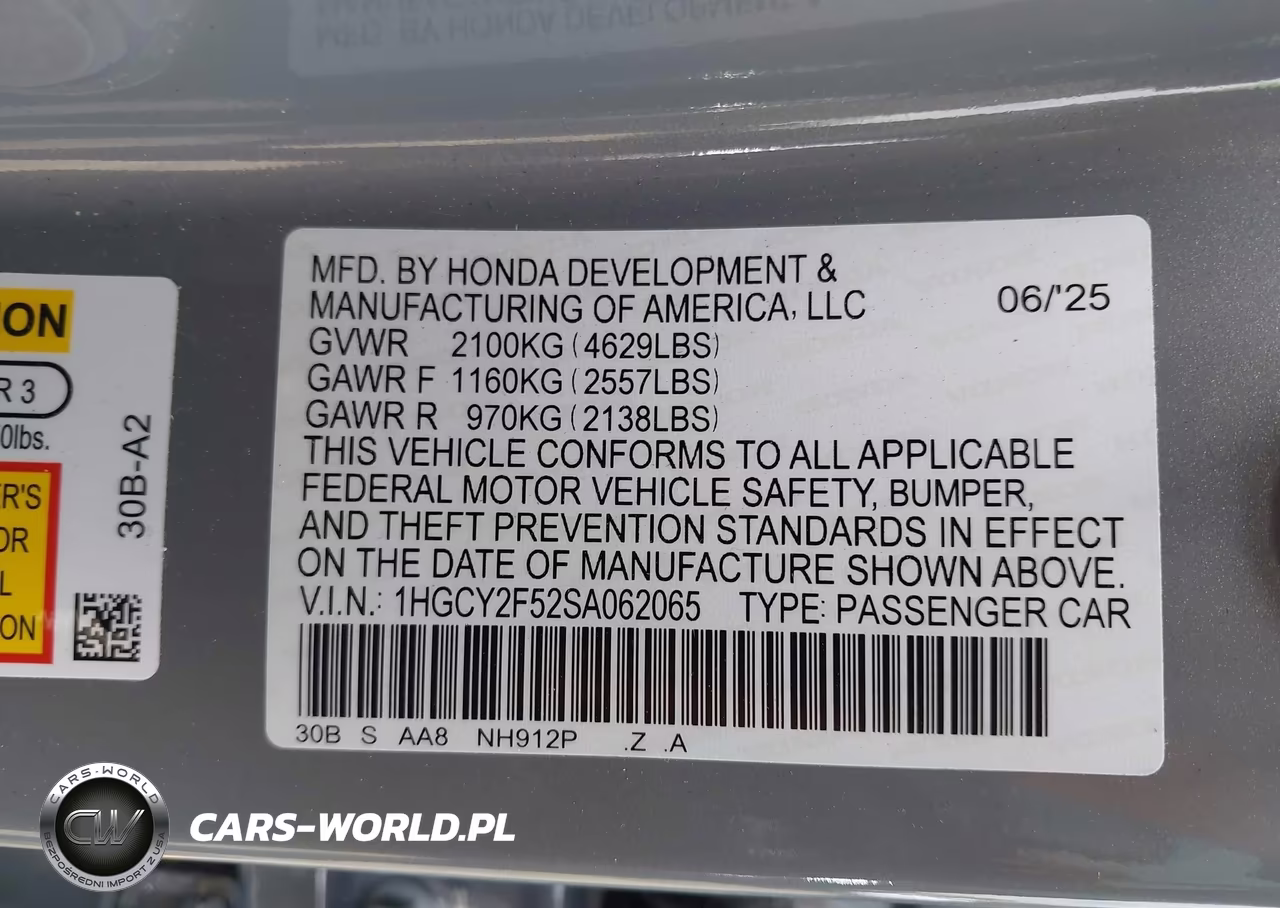 2025 Honda Accord Hybrid Sport VIN:1HGCY2F52SA062065 - 9