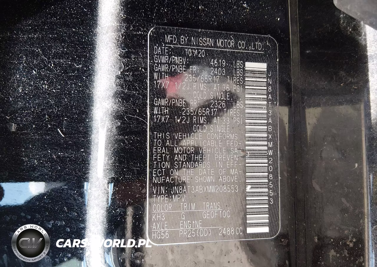2021 Nissan Rogue S Intelligent Awd VIN:JN8AT3ABXMW208553 - 9