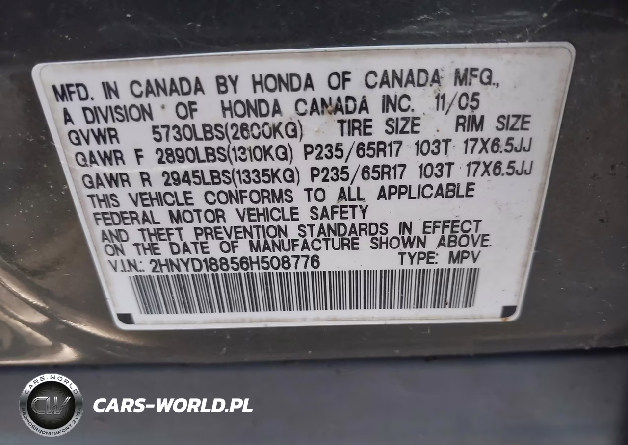 2006 Acura Mdx VIN:2HNYD18856H508776 - 9