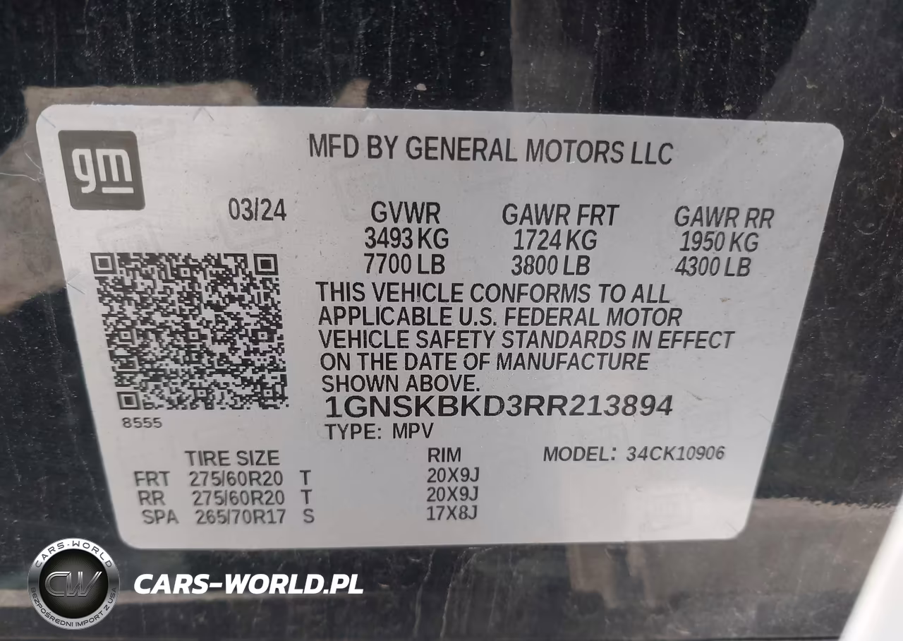2024 Chevrolet Suburban 4Wd Ls VIN:1GNSKBKD3RR213894 - 9