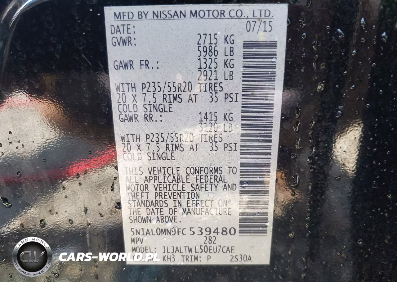 2015 Infiniti Qx60 VIN:5N1AL0MN9FC539480 - 9