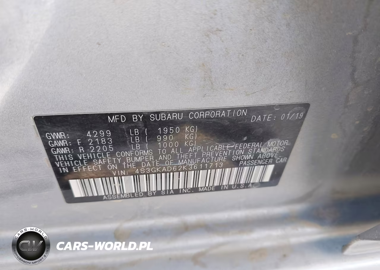 2019 Subaru Impreza 2.0I Premium VIN:4S3GKAD62K3611713 - 9