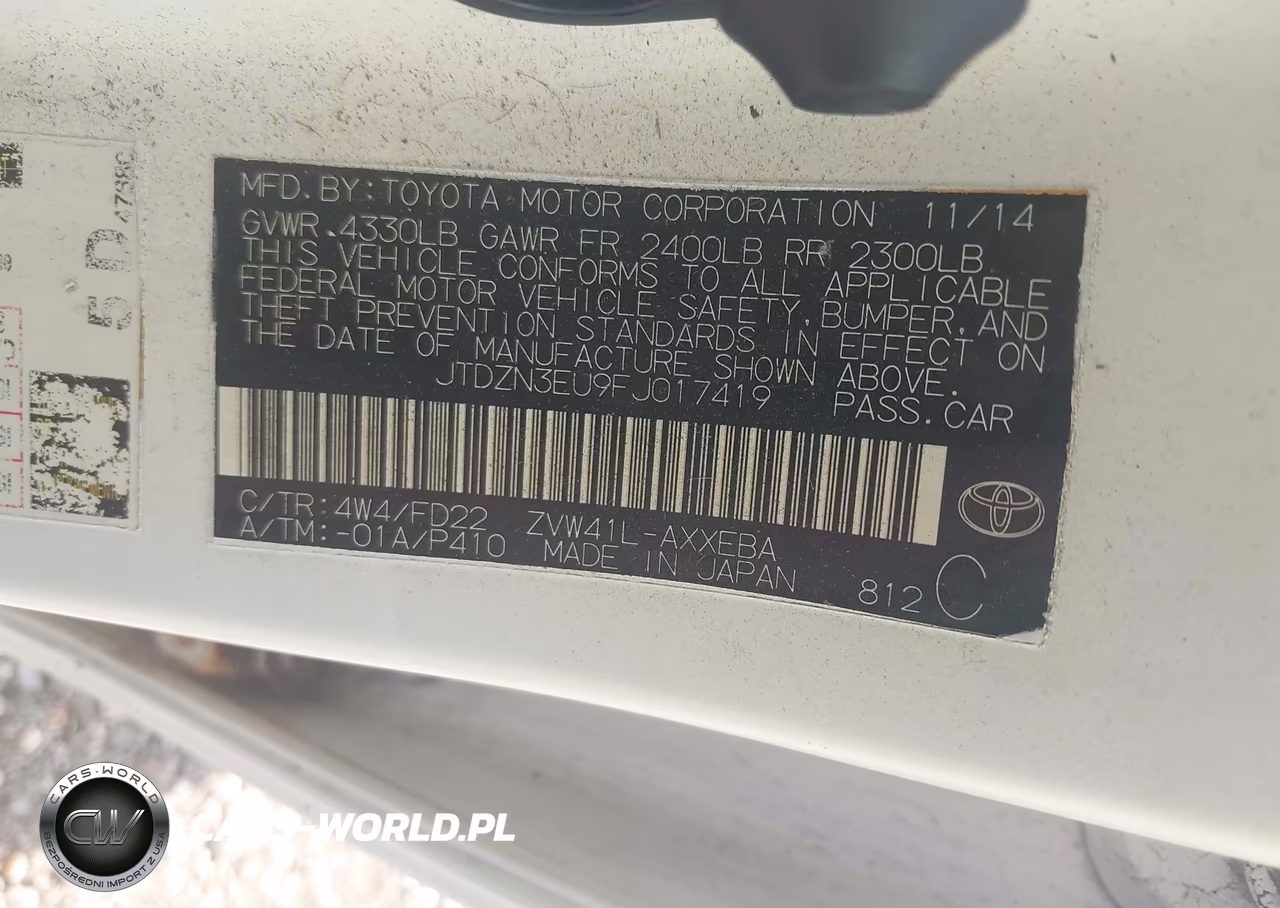 2015 Toyota Prius V Two VIN:JTDZN3EU9FJ017419 - 9