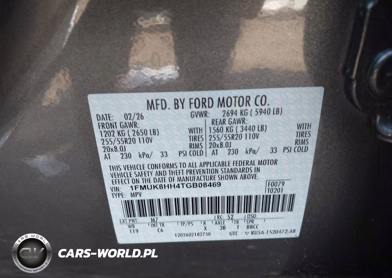2026 Ford Explorer Platinum VIN:1FMUK8HH4TGB08469 - 9