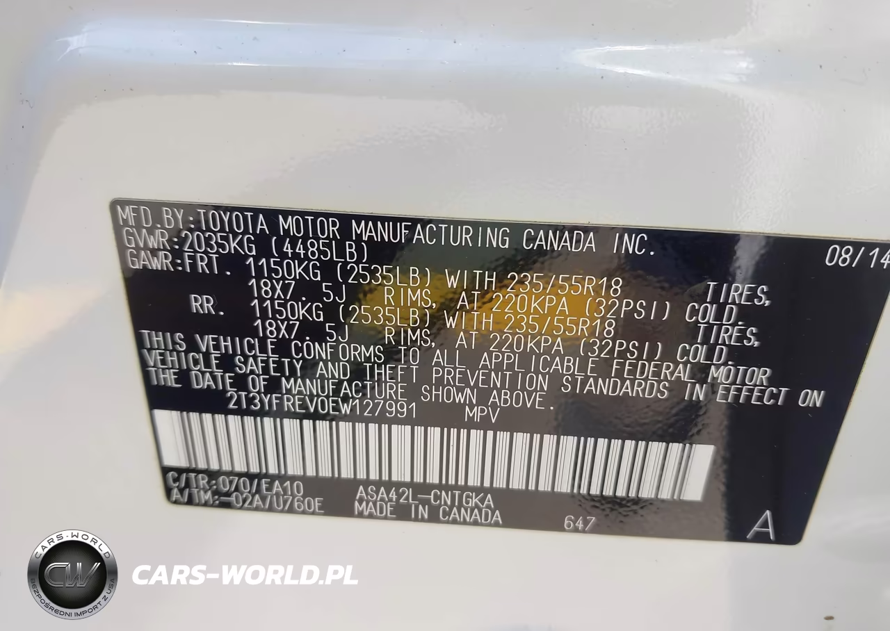 2014 Toyota Rav4 Limited VIN:2T3YFREV0EW127991 - 9