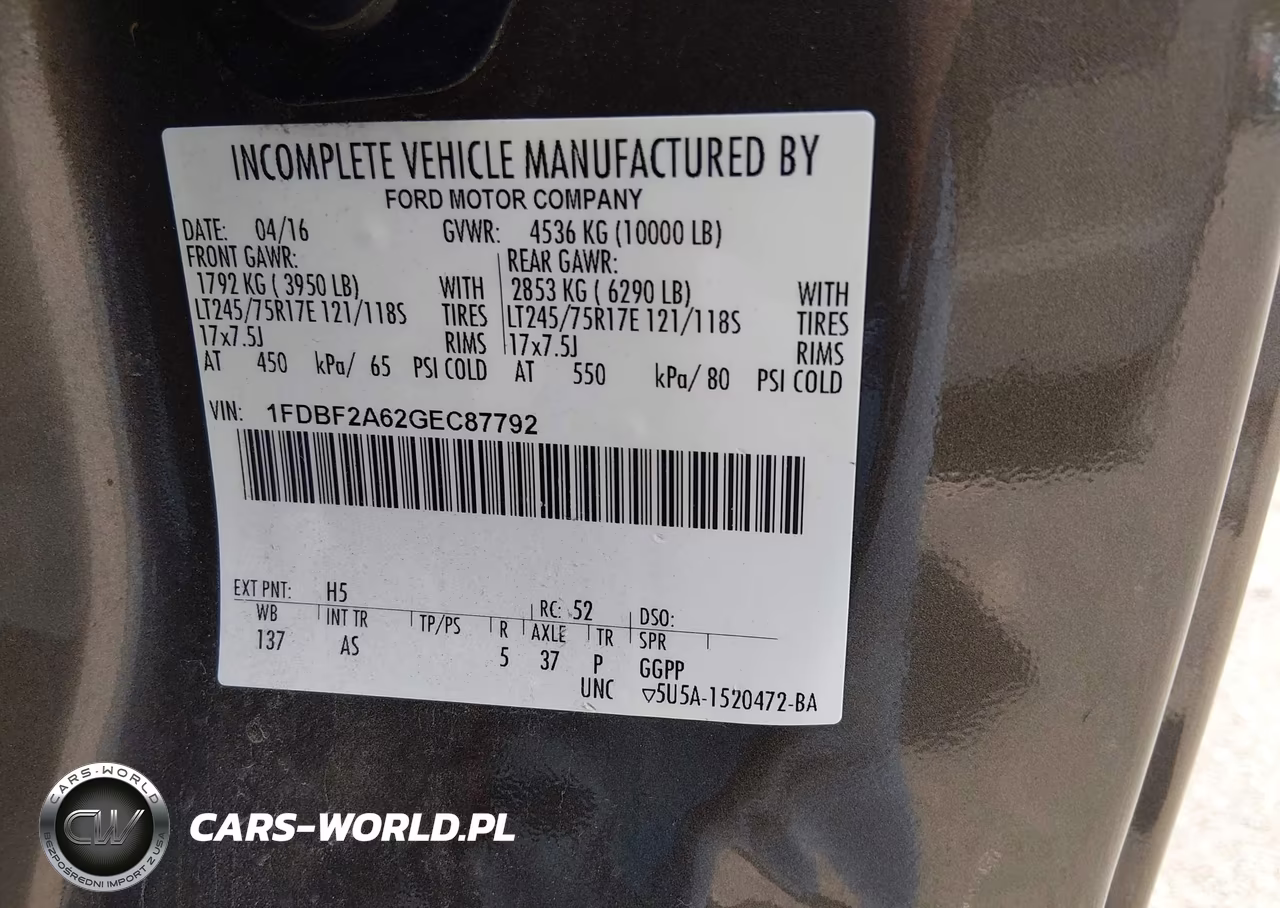 2016 Ford F-250 Xl VIN:1FDBF2A62GEC87792 - 9