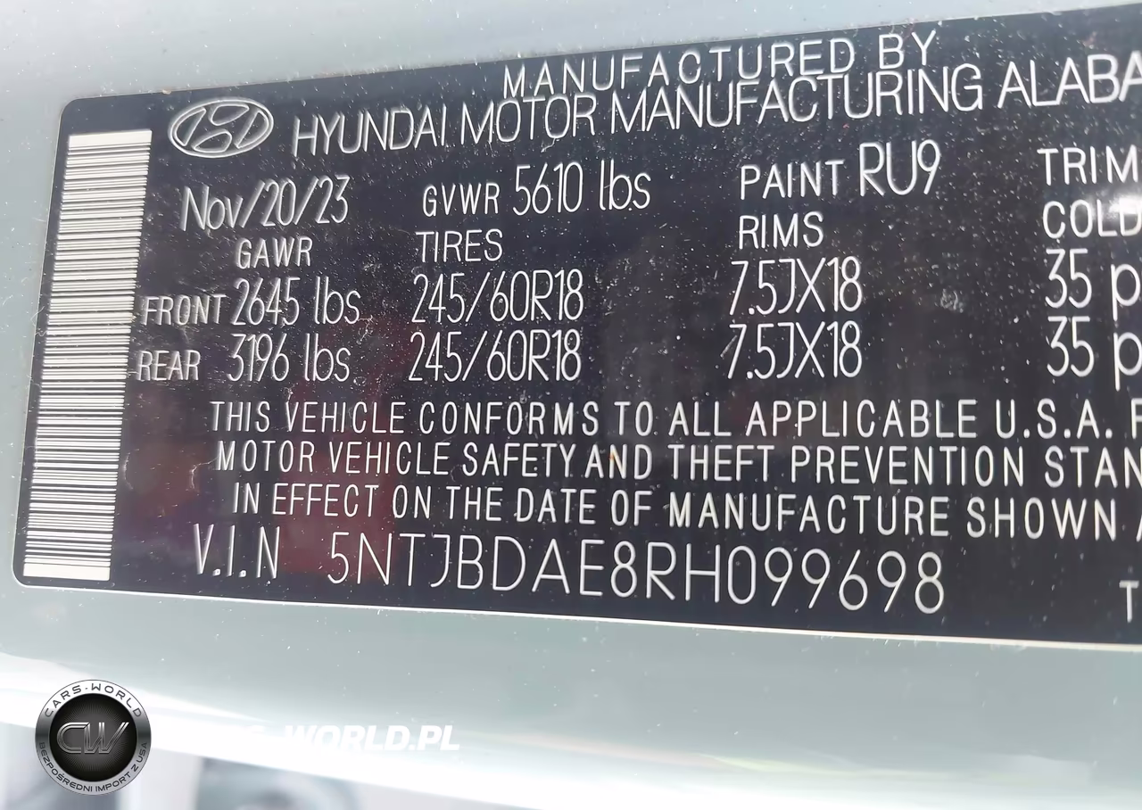 2024 Hyundai Santa Cruz Sel VIN:5NTJBDAE8RH099698 - 9