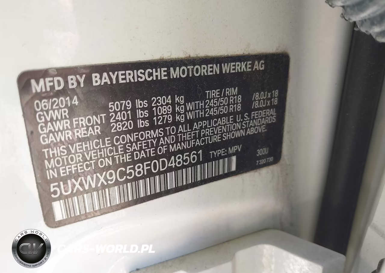 2015 BMW X3 xDrive28I VIN:5UXWX9C58F0D48561 - 9