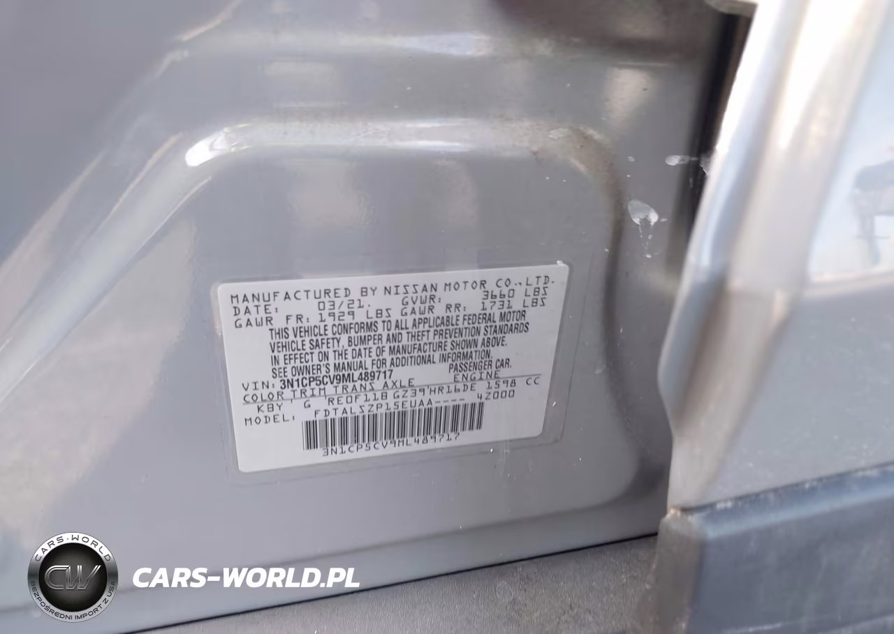 2021 Nissan Kicks Sv Xtronic Cvt VIN:3N1CP5CV9ML489717 - 9