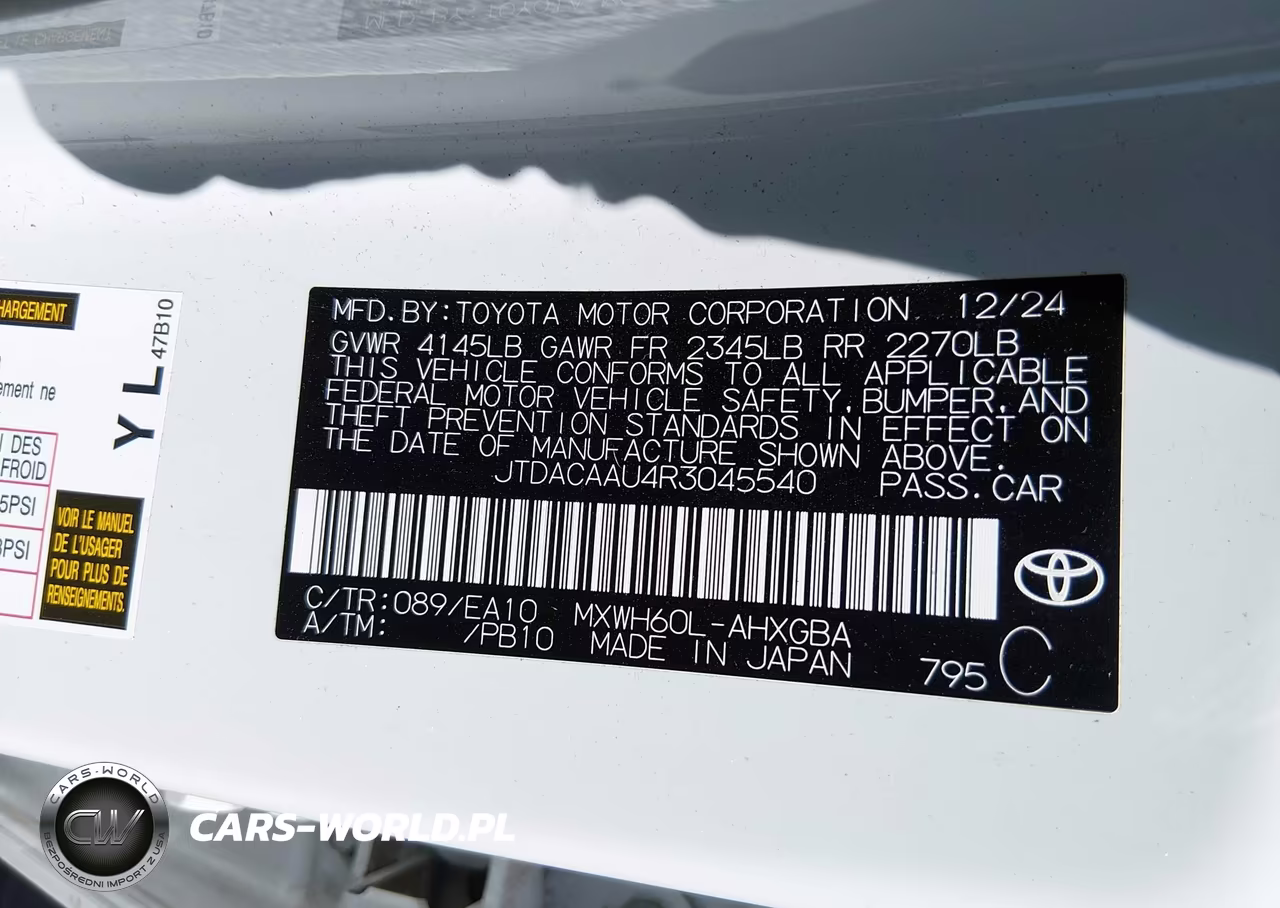 2024 Toyota Prius Xle VIN:JTDACAAU4R3045540 - 9