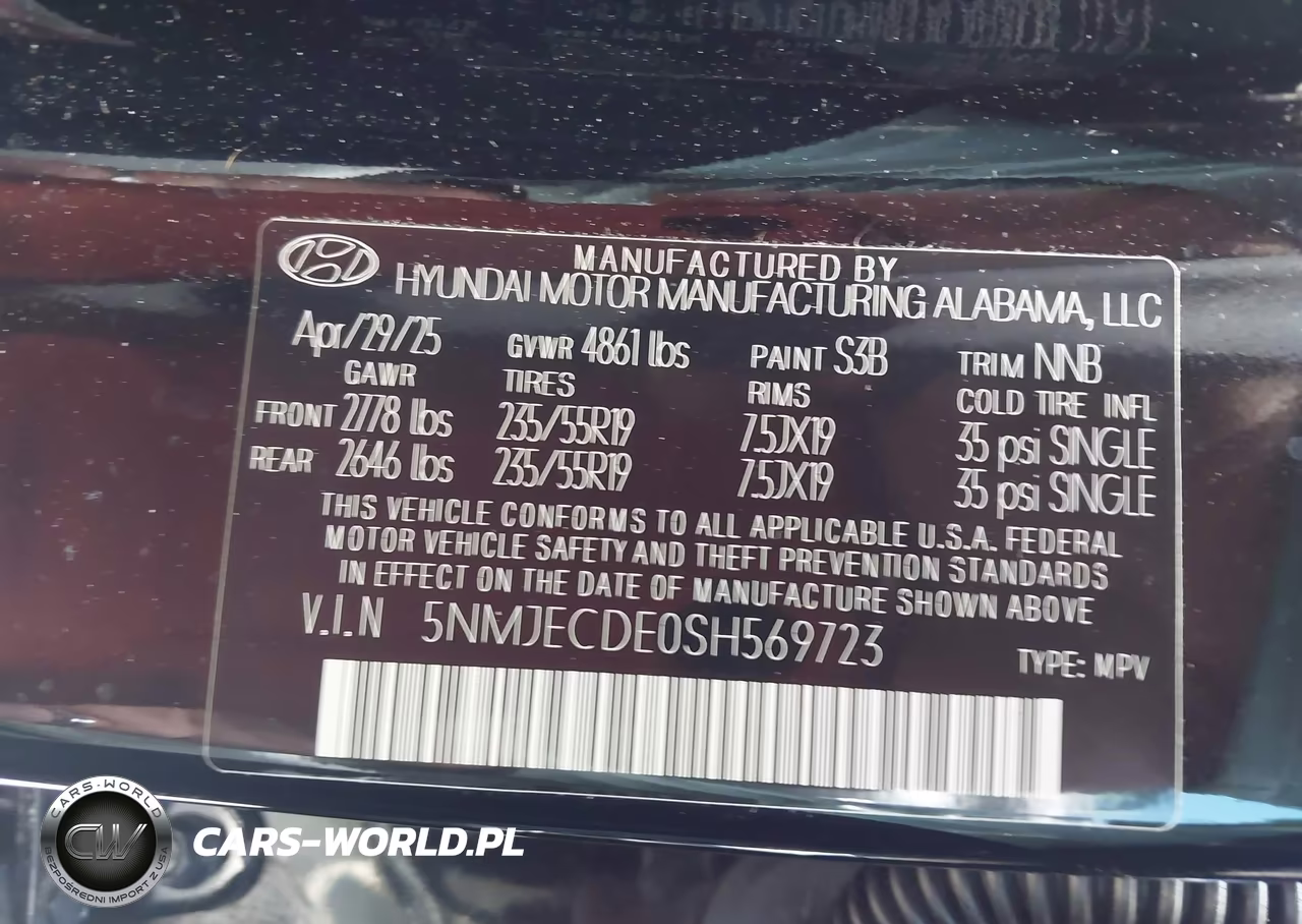 2025 Hyundai Tucson Limited VIN:5NMJECDE0SH569723 - 9