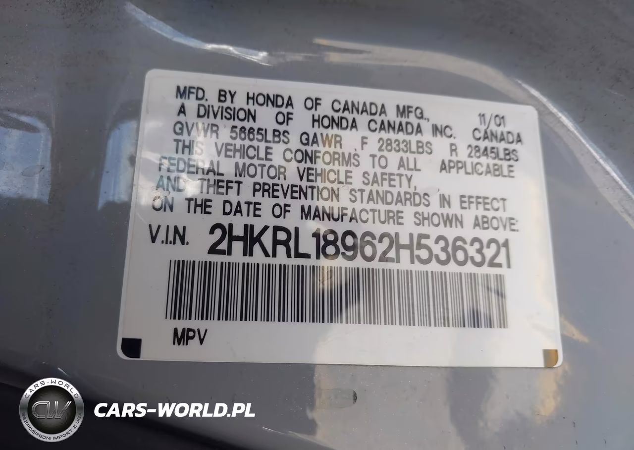 2002 Honda Odyssey Ex-L VIN:2HKRL18962H536321 - 9
